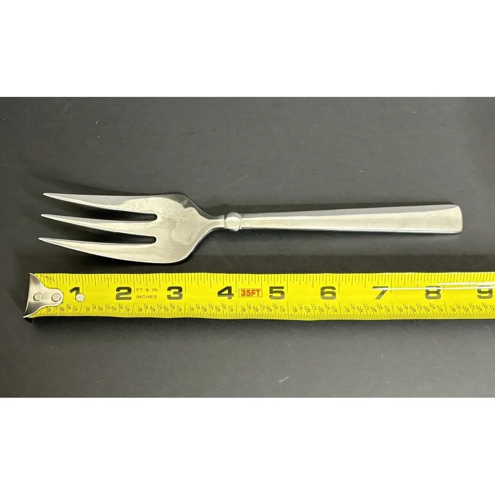 Oneida Attalia 2 Meat Serving Forks and 1 Slotted Spoon Stainless Flatware